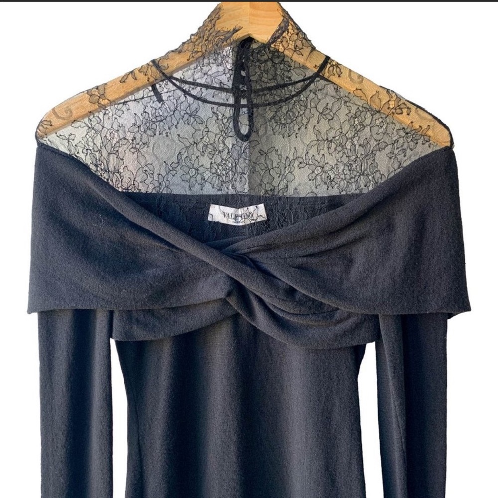 Vintage Valentino Lace Sweater From Closet of Famed Stylist Karla Welch Luxury